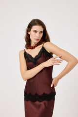 Top in viscosa e pizzo glace FEDERICA BI