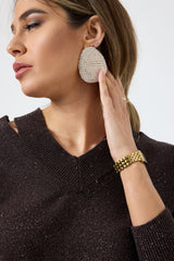 Maglia cut out lurex FEDERICA BI ( più colori )