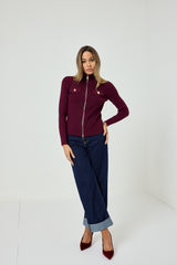 Cardigan zip FEDERICA BI ( vari colori )