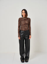 Pantalone nero in ecopelle FEDERICA BI