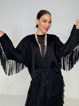 Gonna in pizzo nero FEDERICA BI
