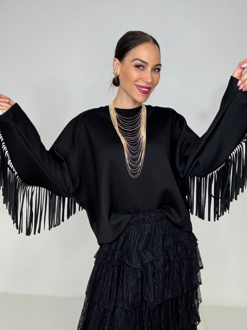 Gonna in pizzo nero FEDERICA BI