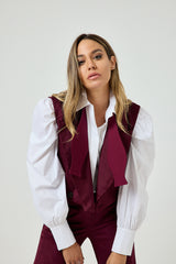 Pantalone bordeaux in ecosuede FEDERICA BI