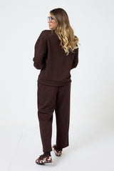 Completo tuta in punto Milano moro FEDERICA BI