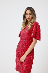 Abito in velluto e paillettes FEDERICA BI ( due colori )