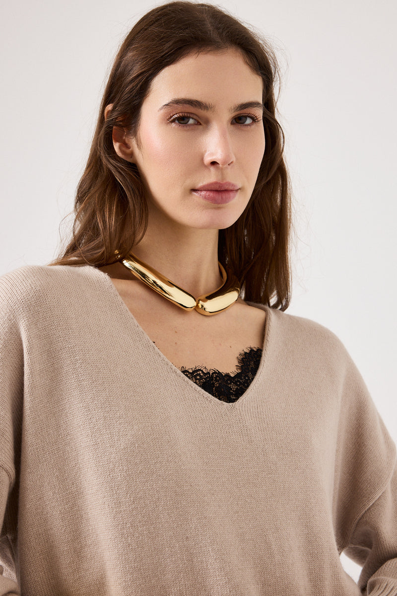 Maglia scollo V FEDERICA BI ( vari colori )