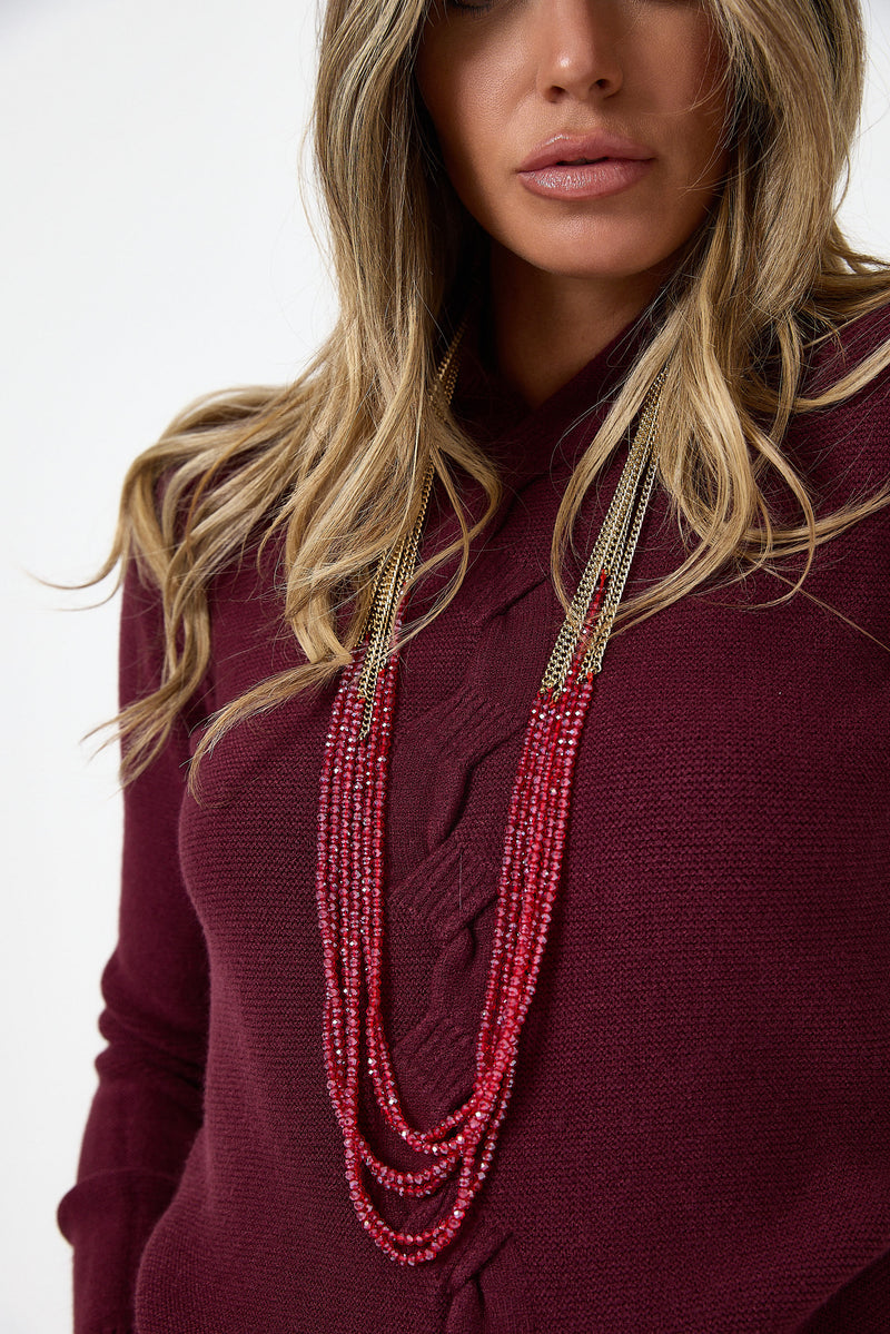 Maglia treccia FEDERICA BI ( vari colori )