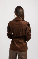 Giacca suede frange FEDERICA BI