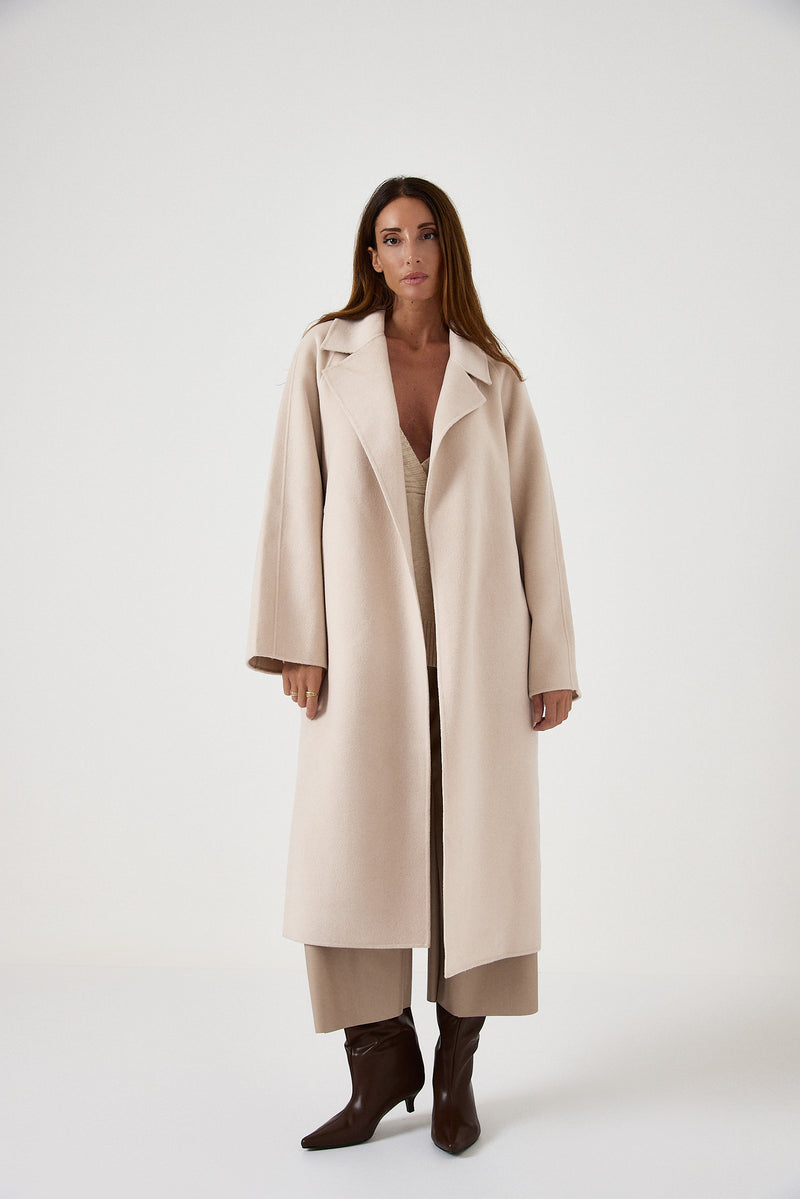 Cappotto beige cachemire e lana FEDERICA BI
