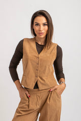Gilet in velluto a coste FEDERICA BI