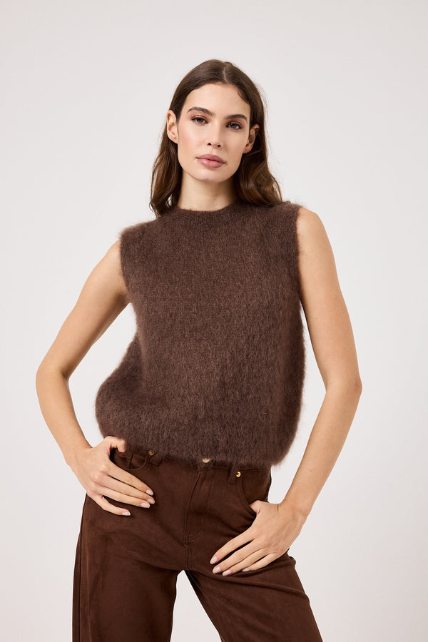 Gilet kid mohair ( vari colori ) FEDERICA BI