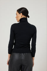 Maglia nera in viscosa FEDERICA BI