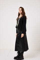 Gonna nera lucida in ecopelle FEDERICA BI