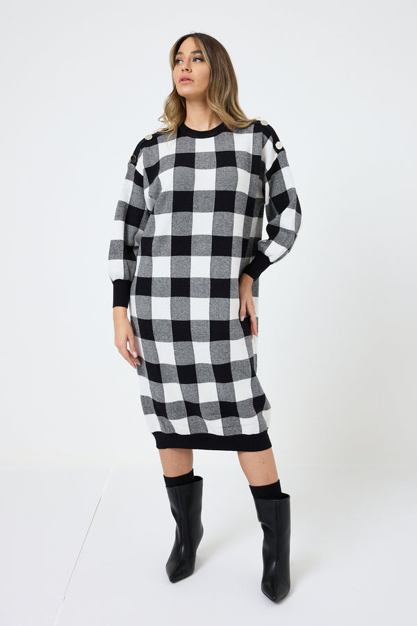 Abito tartan in maglia FEDERICA BI ( due colori )