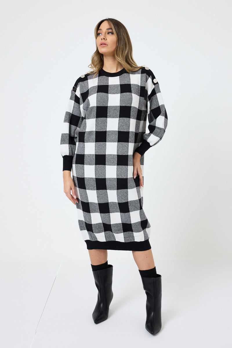 Abito tartan in maglia FEDERICA BI ( due colori )