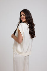 Cardigan seta smanicato FEDERICA BI (piu’ colori)