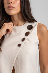 Tailleur beige bottoni FEDERICA BI