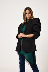 Blazer nero spallina FEDERICA BI