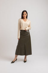 Gonna verde militare FEDERICA BI
