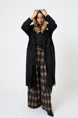 Cappotto lungo con frange FEDERICA BI ( due colori )
