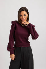 Maglia spallina e collo gioiello FEDERICA BI