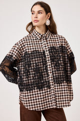 Camicia in cotone e pizzo FEDERICA BI