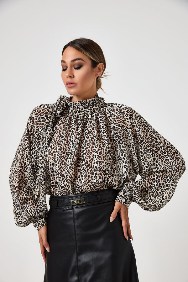 Camicia in chiffon fiocco FEDERICA BI