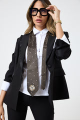 Cravatta in seta moro FEDERICA BI