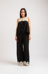 Completo nero top e pantalone FEDERICA BI
