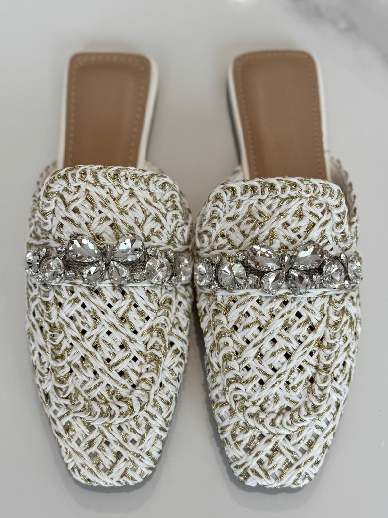 Sabot flat con cristalli FEDERICA BI