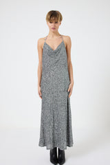 Abito in paillettes argento FEDERICA BI
