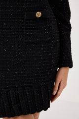 Abito elegante nero bottoni oro FEDERICA BI