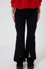 Pantalone nero in maglia FEDERICA BI