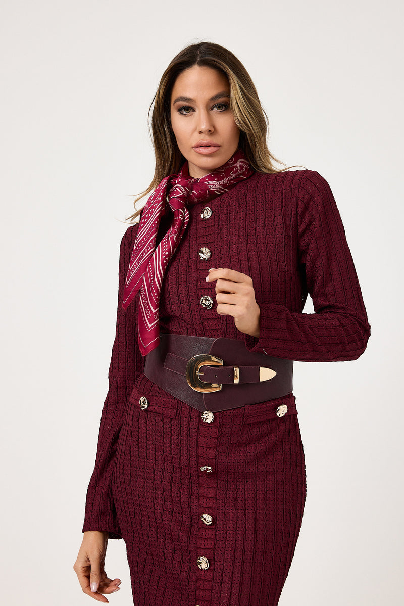 Foulard bordeaux FEDERICA BI