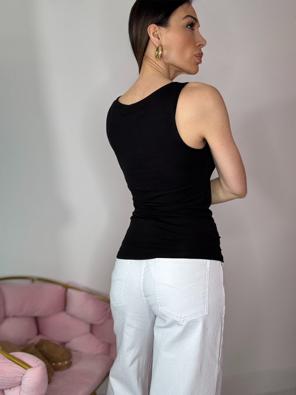 Maglia nera in viscosa FEDERICA BI