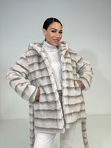 Ecovisone con cappuccio beige FEDERICA BI