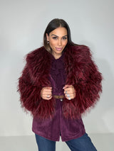 Blazer in velluto bordeaux FEDERICA BI