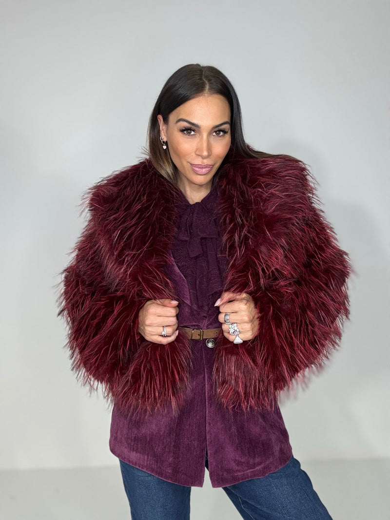Blazer in velluto bordeaux FEDERICA BI
