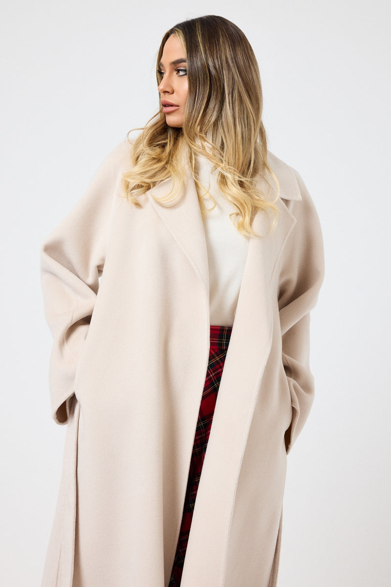 Cappotto beige cachemire e lana FEDERICA BI