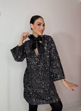 Abito in velluto fiocco FEDERICA BI