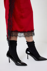 Gonna in velluto e pizzo FEDERICA BI ( più colori )