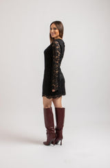 Abito FEDERICA BI in pizzo nero