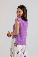 Gilet in maglia treccia FEDERICA BI (piu’ colori)