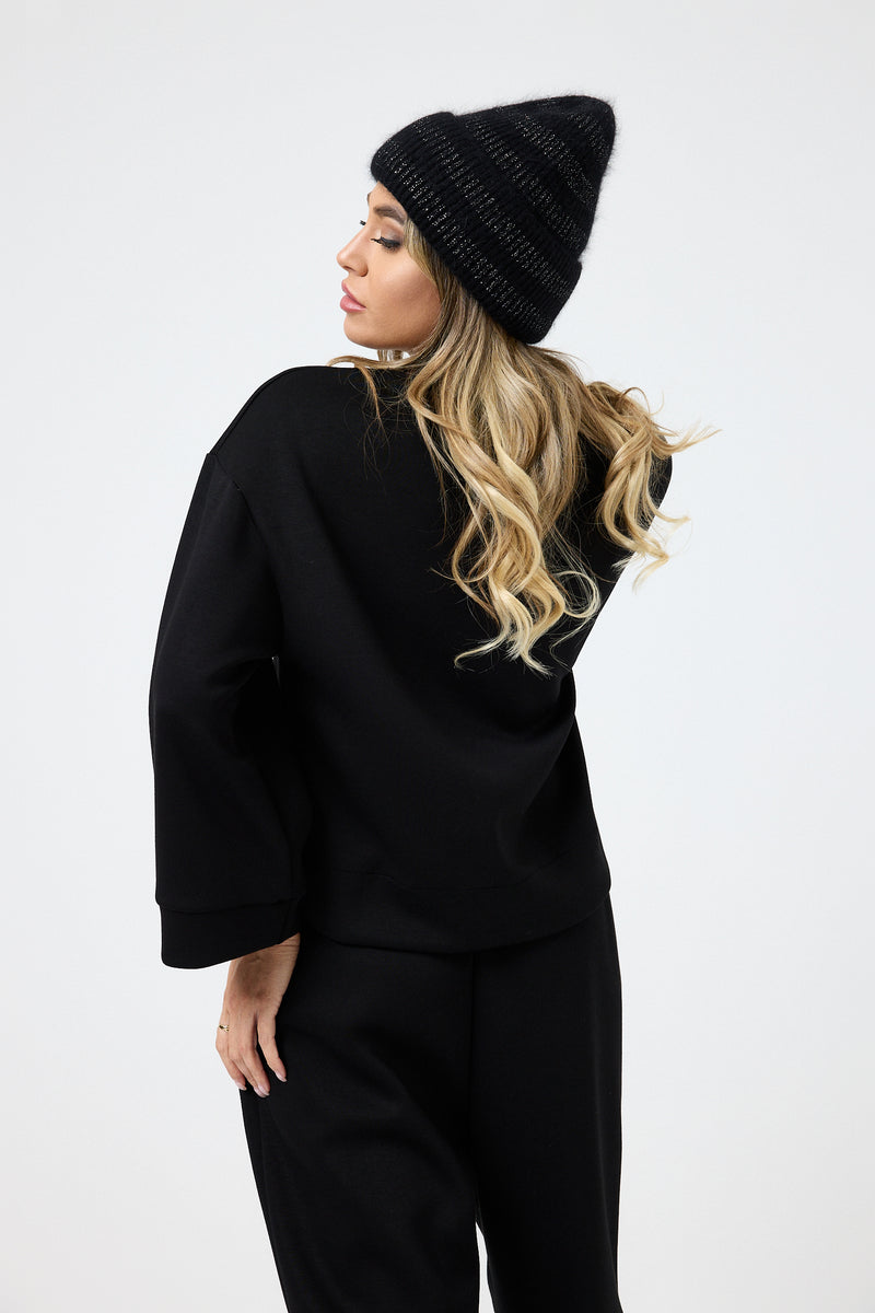 Cuffia nera lurex FEDERICA BI