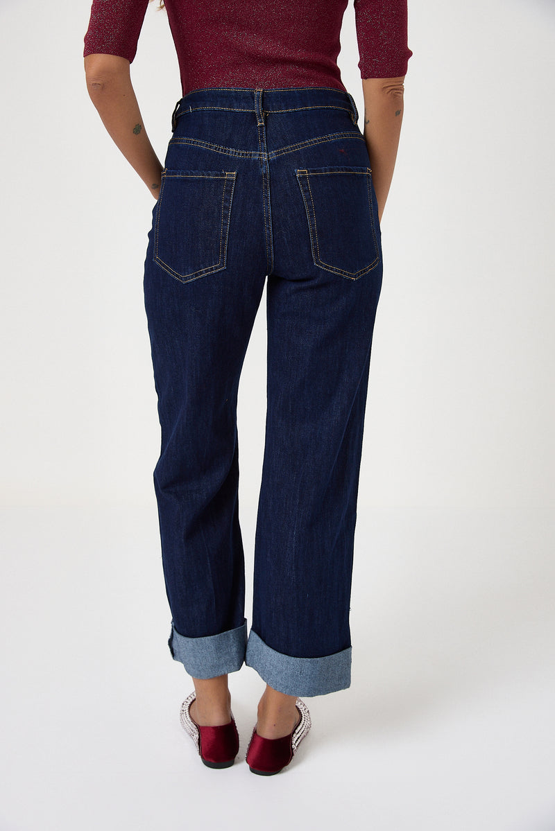 Denim blu risvolto FEDERICA BI