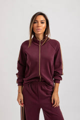 Completo in felpa bordeaux FEDERICA BI