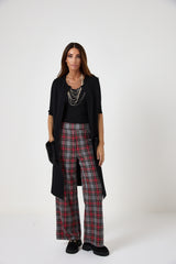 Pantalone tartan grigio FEDERICA BI