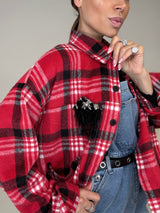Camicia tartan spilla gioiello FEDERICA BI