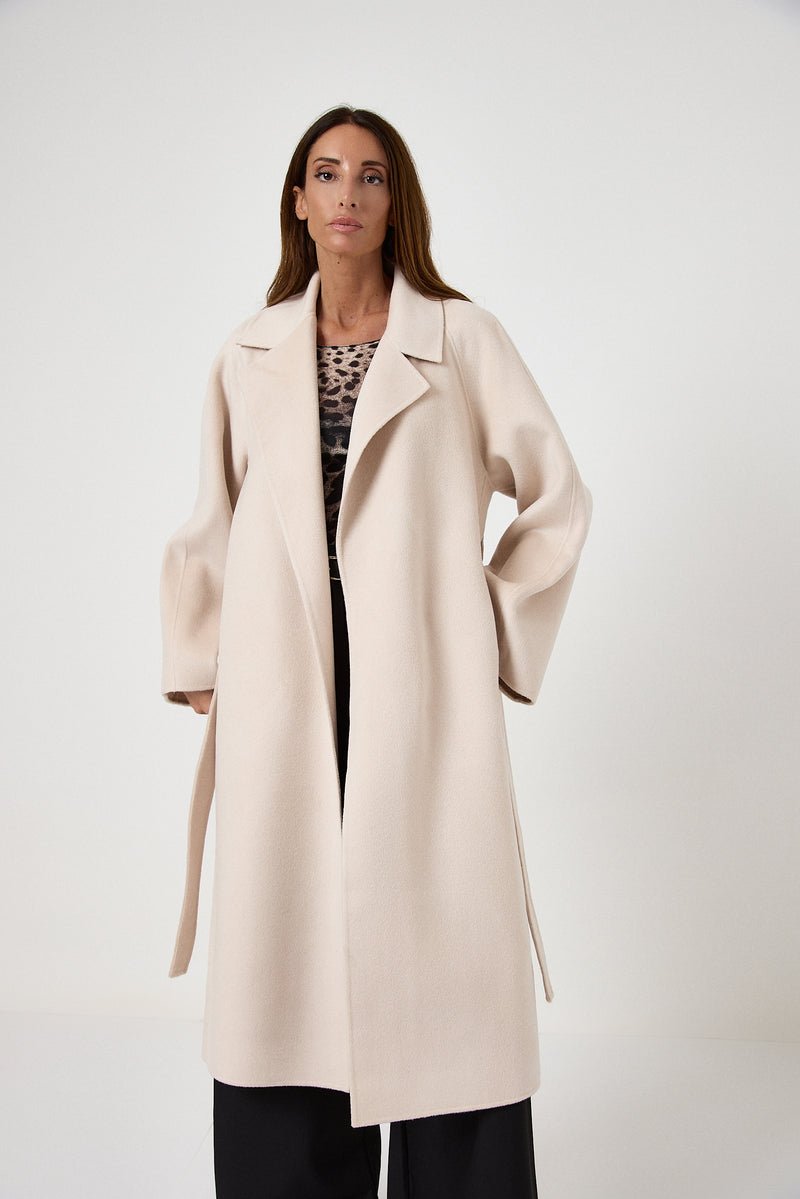 Cappotto beige cachemire e lana FEDERICA BI