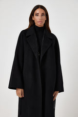 Cappotto nero cachemire e lana FEDERICA BI